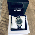 Movado Bold Blue Dial Silver Steel Strap Watch for Women - 3600396