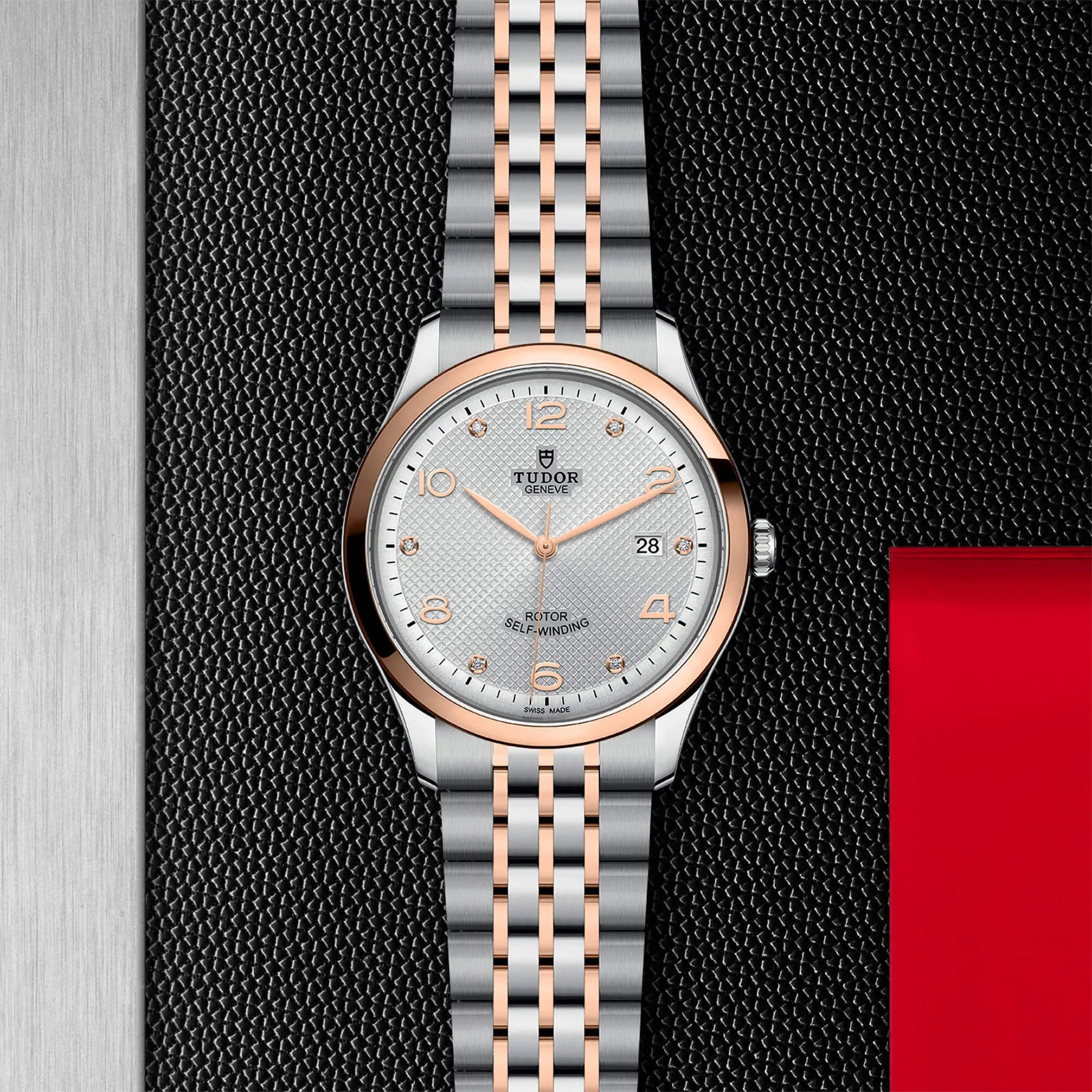 Tudor 1926 Automatic Diamonds Silver Dial Two Tone Steel Strap Watch for Men - M91651-0002