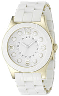 Marc Jacobs Dress White Dial White Silicone Strap Watch for Women - MBM2500