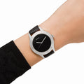 Marc Jacobs Blade Black Dial Black Leather Strap Watch for Women - MBM1205
