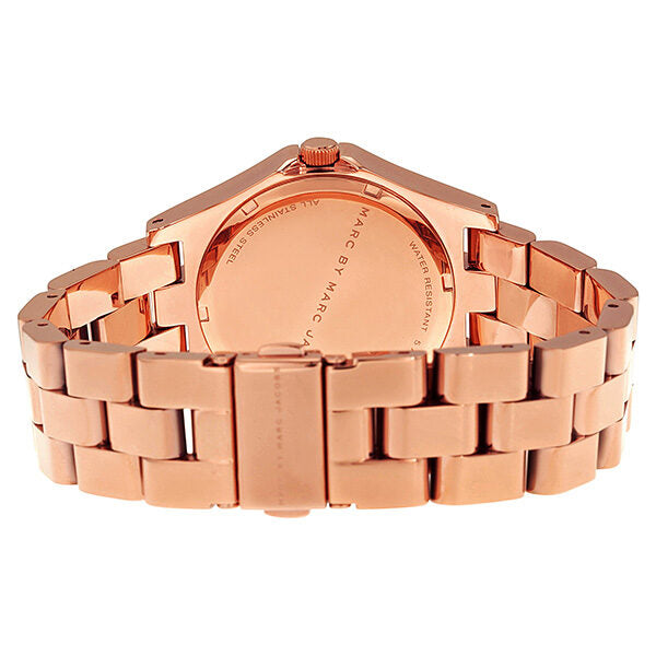 Marc Jacobs Henry Rose Gold Dial Rose Gold Steel Strap Watch for Women - MBM3212