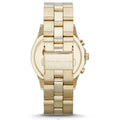 Marc Jacobs Blade Chronograph Black Dial Gold Steel Strap Watch for Women - MBM3309