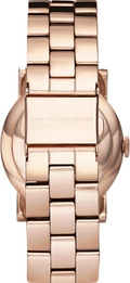 Marc Jacobs Amy White Dial Rose Gold Steel Strap Watch for Women - MBM3077