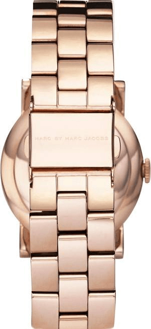 Marc Jacobs Amy White Dial Rose Gold Steel Strap Watch for Women - MBM3077