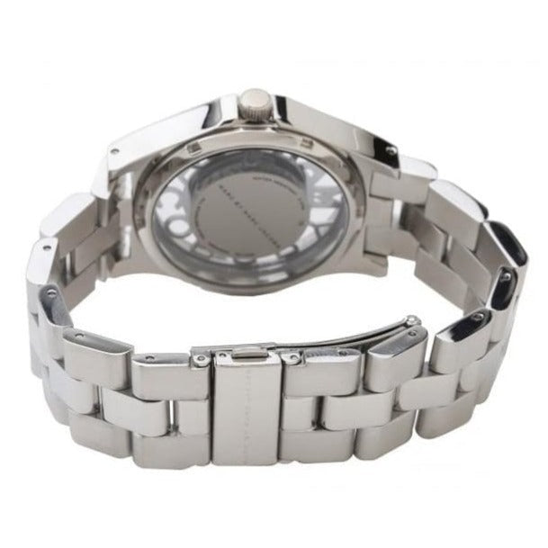 Marc Jacobs Henry Skeleton Silver Dial Silver Steel Strap Watch for Women - MBM3262