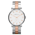 Marc Jacobs Baker White Dial Two Tone Steel Strap Watch for Women - MBM3312