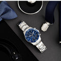 Maserati Competizione Chronograph Blue Dial Silver Steel Strap Watch For Men - R8873600002