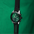 Maserati Traguardo Chronograph Green Dial Black Silicone Strap Watch For Men - R8871612043