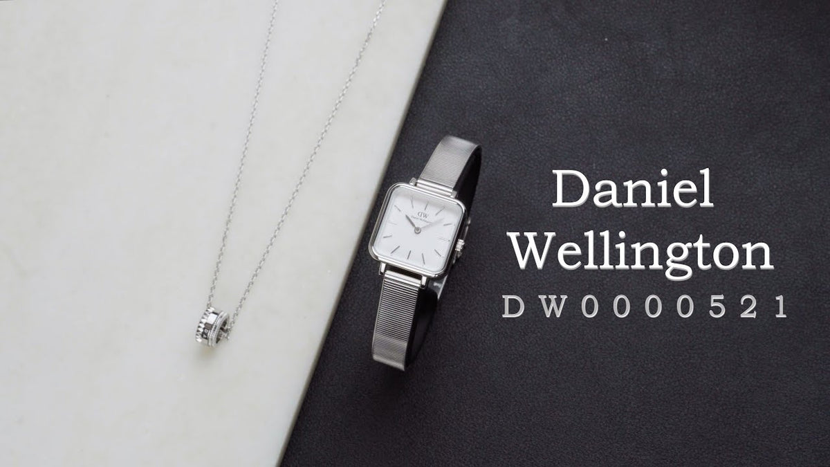 Daniel Wellington Quadro Studio White Dial Silver Mesh Bracelet Watch For Women - DW00100521