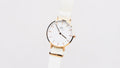 Daniel Wellington Classic Petite Dover White Dial White Nylon Strap Watch For Women - DW00100311