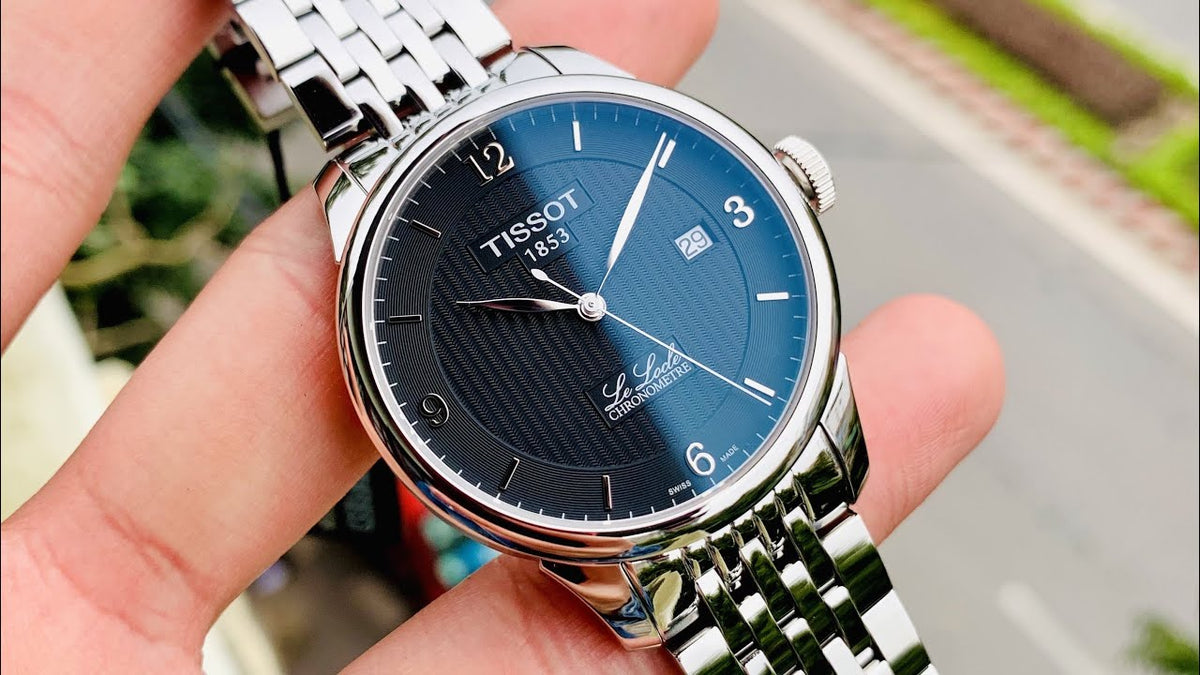 Tissot Le Locle Automatic Black Dial Silver Steel Strap Watch For Men - T006.408.11.057.00