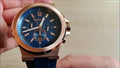 Michael Kors Dylan Blue Dial Blue Rubber Strap Watch for Men - MK8295