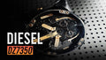 Diesel Mr Daddy 2.0 Chronograph Black Dial Black Leather Strap Watch For Men - DZ7350