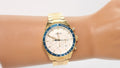 Hugo Boss Trophy White Dial Gold Steel Strap Watch for Men - 1513631