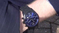 Emporio Armani Sportivo Chronograph Blue Dial Black Strap Watch For Men - AR5921