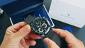 Maserati Traguardo Chronograph Black Dial Black Mesh Bracelet Watch For Men - R8873612031