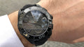 Tag Heuer Aquaracer Automatic Chronograph Special Edition Grey Titanium Dial Black Leather Strap Watch for Men - CAY218B.FC6370