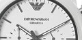 Emporio Armani Luigi Chronograph Ceramic White Dial White Ceramic Strap Watch For Men - AR1499