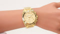Michael Kors Runway Gold Dial Gold Steel Strap Watch for Women - MK5166