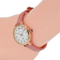 Marc Jacobs Sally White Dial Orange Leather Strap Watch for Women - MBM1355