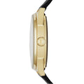 Marc Jacobs Tether Black Dial Black Leather Strap Watch for Women - MBM1376