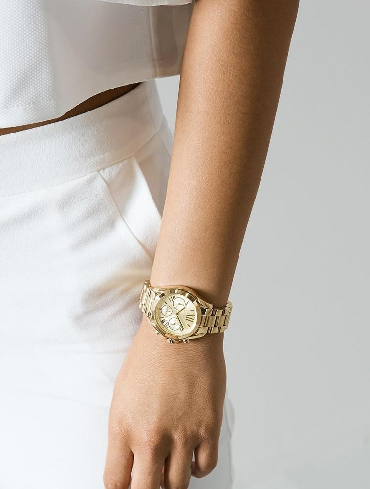 Michael Kors Bradshaw Gold Dial Gold Steel Strap Watch for Women - MK5798