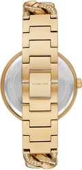 Michael Kors Catelyn Crystals Gold Dial Gold Steel Strap Watch For Women - MK4674