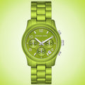Michael Kors Runway Limited Edition Green Dial Green Steel Strap Watch for Women - MK7480LE