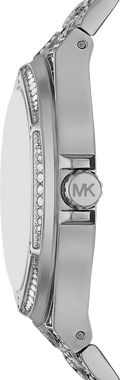 Michael Kors Lennox Analog Crystals Silver Dial Silver Steel Strap Watch For Women - MK7408