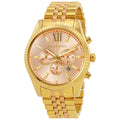 Michael Kors Lexington Gold Dial Gold Steel Strap Watch for Women - MK6473