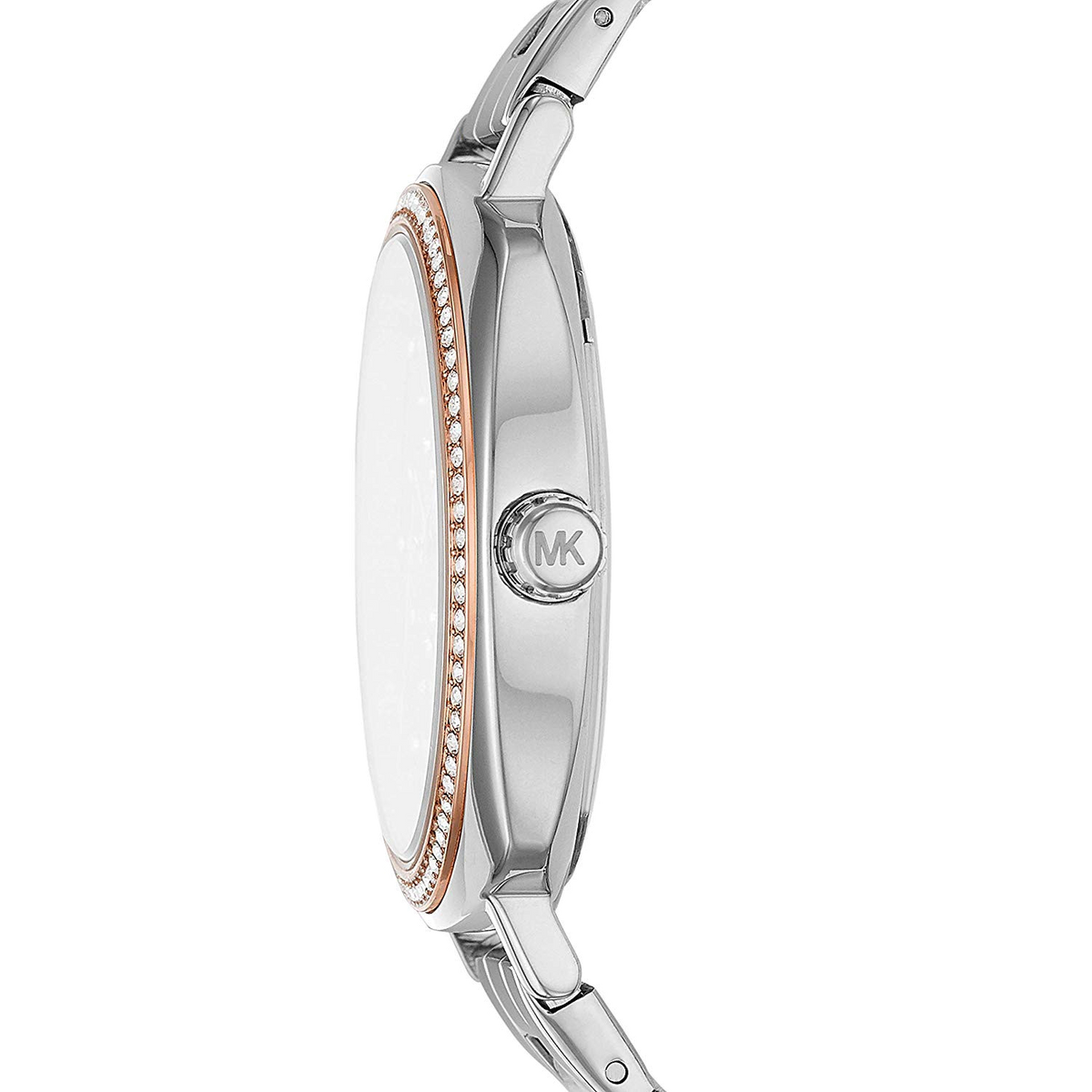 Michael Kors Nia Quartz Silver Dial Silver Steel Strap Watch For Women - MK3988