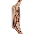 Michael Kors Runway Chronograph Turquoise Dial Rose Gold Steel Strap Watch For Women - MK6164