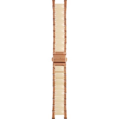 Michael Kors Parker Mother of Pearl Pink Dial Two Tone Steel Strap Watch for Women - MK6492