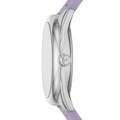 Michael Kors Janelle Three Hand Purple Dial Purple Rubber Strap Watch For Women - MK7143