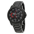 Michael Kors Ryker Chronograph Black Dial Black Steel Strap Watch For Men - MK8529