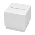 Michael Kors Sage Three-Hand Mother of Pearl White Dial Rose Gold Steel Strap Watch for Women - MK4806