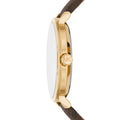 Michael Kors Addyson Three-Hand Silver Dial Brown Leather Strap Watch for Women - MK2945
