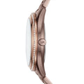 Michael Kors Lauryn Rose Gold Dial Brown Steel Strap Watch for Women - MK3757