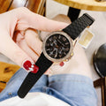 Michael Kors Mini Pilot Black Dial Black Silicone Strap Watch For Women - MK7373