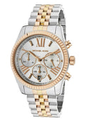Michael Kors Lexington Chronograph Silver Dial Two Tone Steel Strap Watch for Women - MK5735