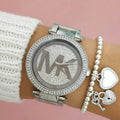 Michael Kors Parker Silver Dial Silver Steel Strap Watch for Women - MK5925