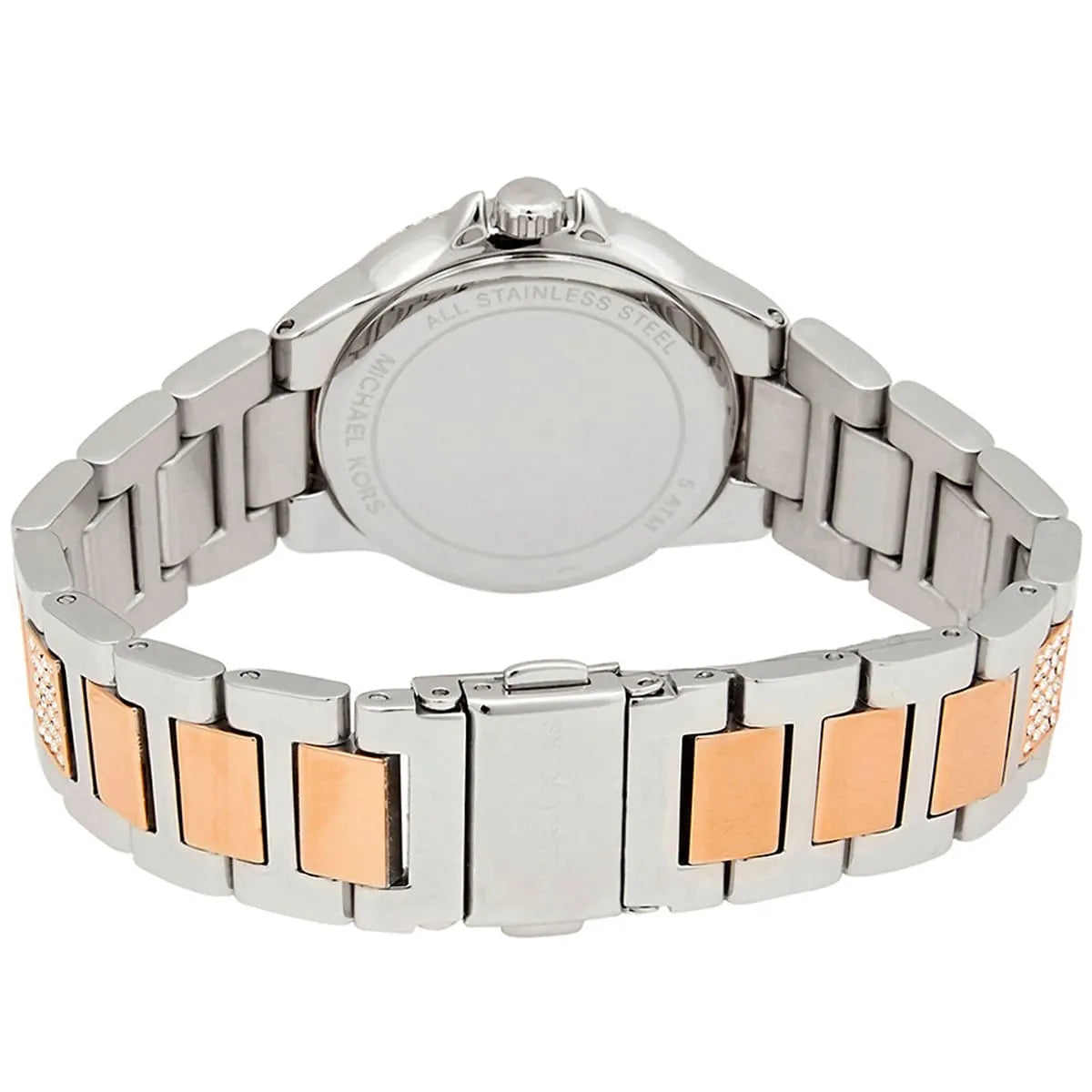Michael Kors Camille Multifunction White Dial Two Tone Steel Strap Watch For Women - MK6846