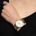 Michael Kors Layton Quartz Silver Dial Two Tone Steel Strap Watch For Women - MK6899