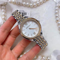 Michael Kors Mindy Three Hand White Dial Two Tone Steel Strap Watch For Women - MK7084