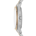 Michael Kors Mindy Three Hand White Dial Two Tone Steel Strap Watch For Women - MK7084