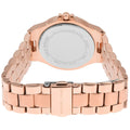 Michael Kors Lennox Three Hand Silver Dial Rose Gold Steel Strap Watch For Women - MK7279