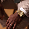 Michael Kors Lexington Gold Dial Gold Steel Strap Watch for Men - MK8281