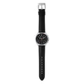 Michael Kors Sullivan Chronograph Black Dial Black Leather Strap Watch For Men - MK8997