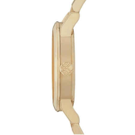 Burberry The City White Dial Gold Steel Strap Watch for Women - BU9103