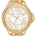 Michael Kors Camile Analog White Dial Gold Steel Strap Watch for Women - MK4801